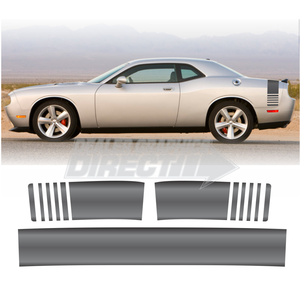 Exclusive Strobe Design Challenger Bumble Bee After Market Tail Stripes