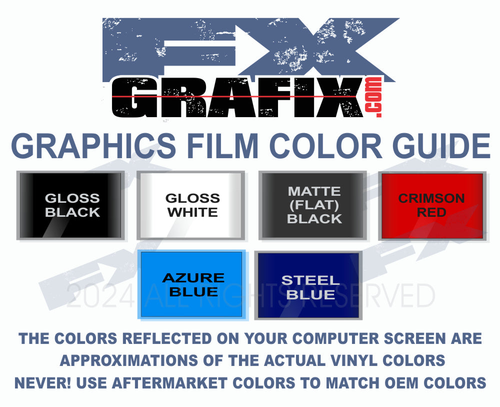 FX Grafix Stripes and Graphics Color Chart