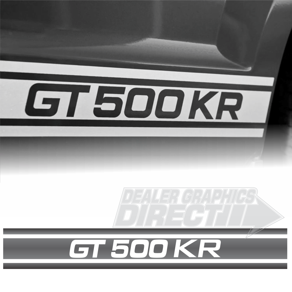 GT 500 KR Mustang Rocker Stripes Factory Style OEM Replacement Lower Rocker Stripes for Ford Mustangs
