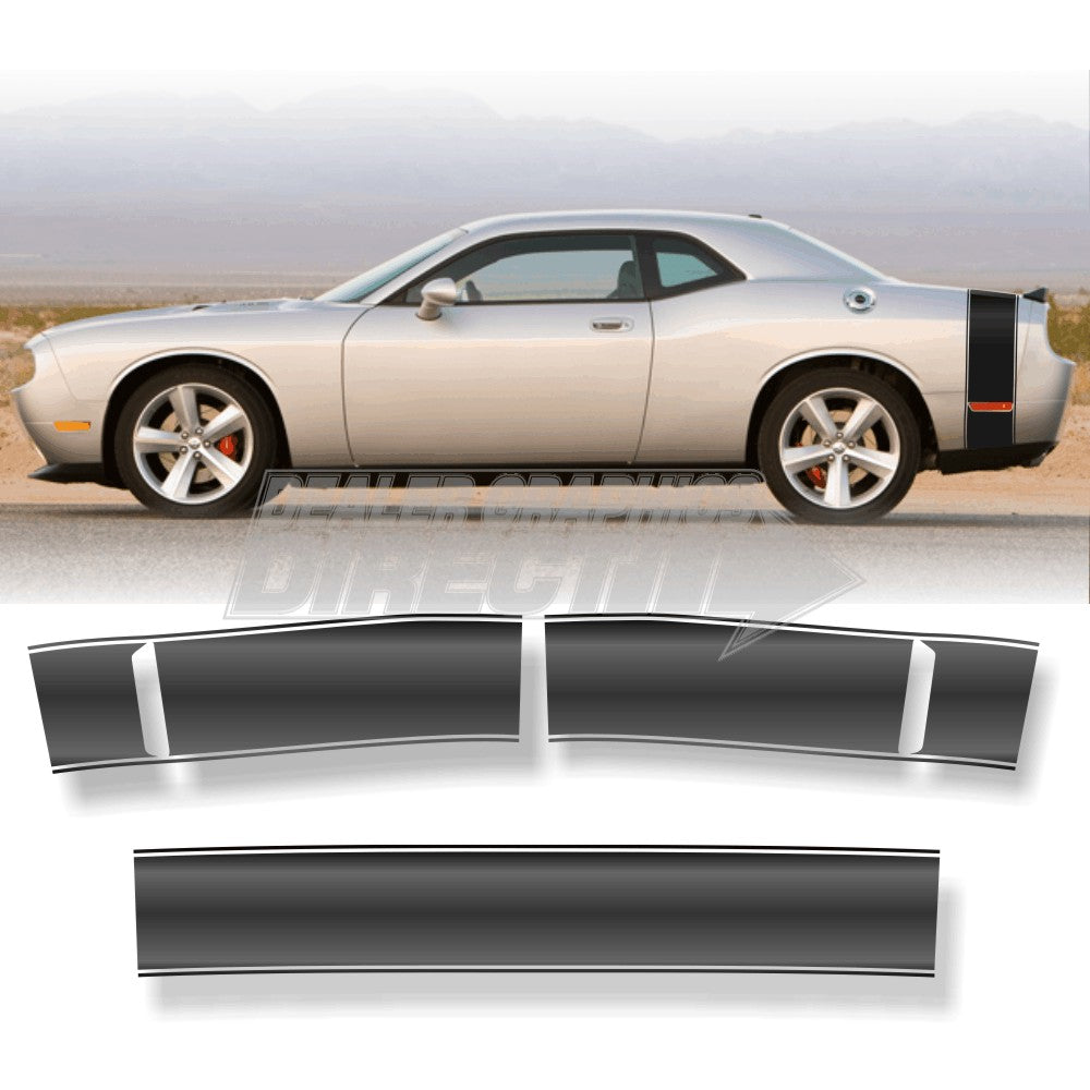 Dodge Challenger Bumble Bee Tail Stripes Replacement Stripes