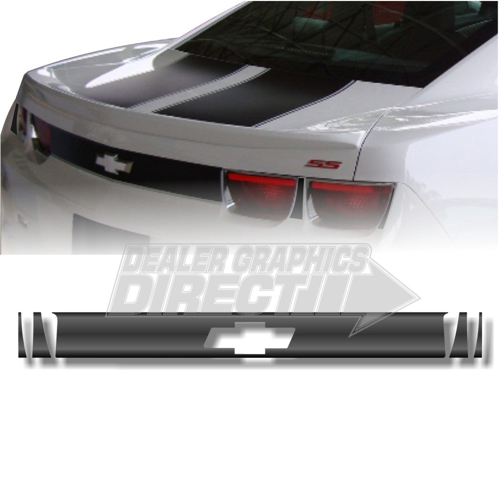 Camaro Rear Trunk Block Out Decal Facia After Market with Chevy Emblem Knockout