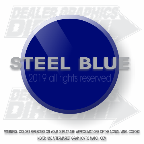 Steel Blue Color Swatch Dealer Graphics Direct After Market Stripes and Graphics
