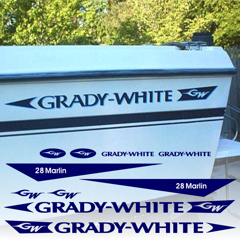 Grady White 28 Marlin Replacement Hull Graphics