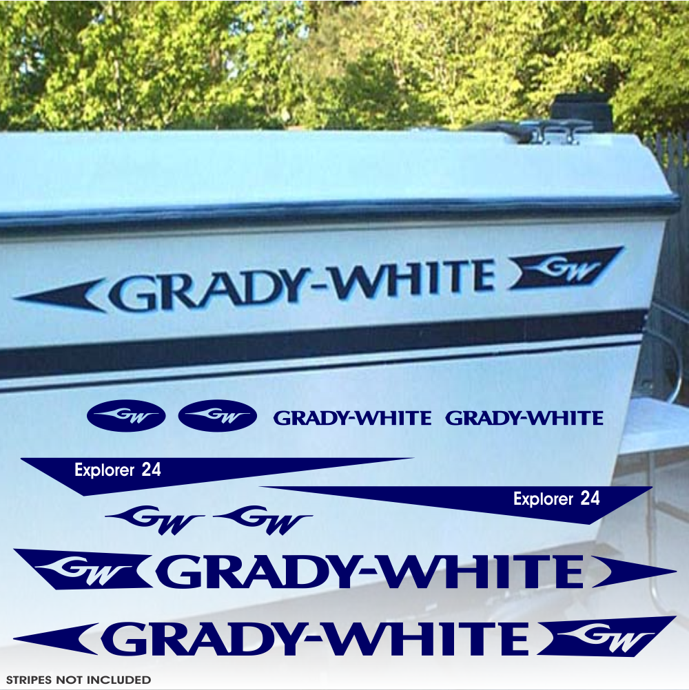 Grady White Boats Replacement Decal Set Restoration