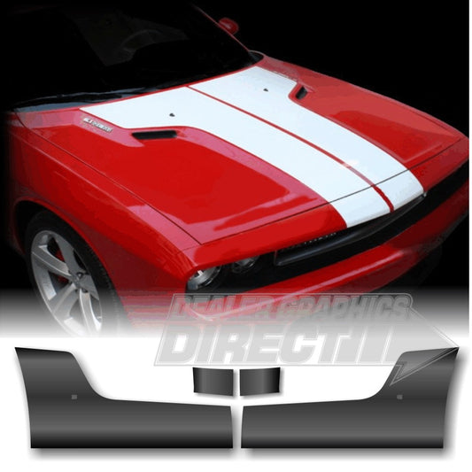 2008 - 2014 DODGE CHALLENGER HOOD T-STRIPES FACTORY STYLE