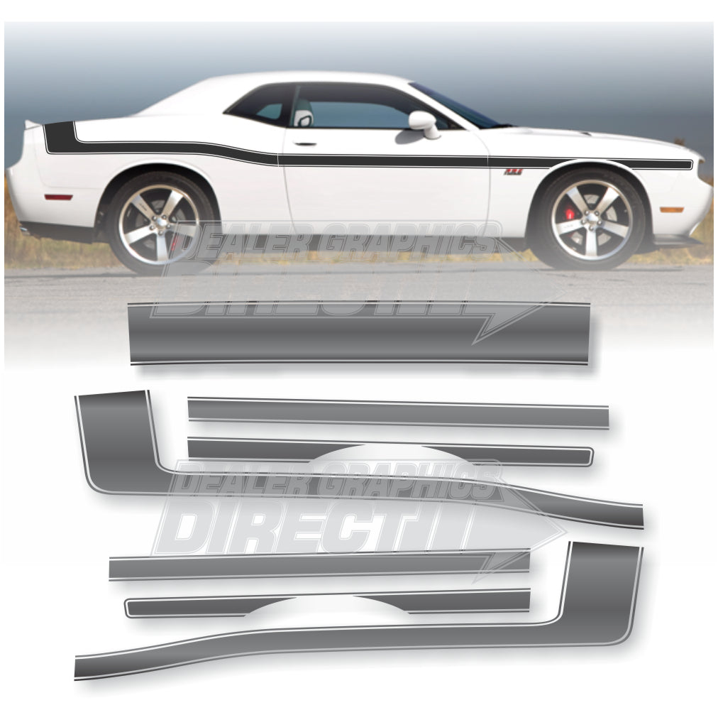 Dodge Challenger 2014 Style Mopar Wrap Around After Market Replacement Stripes  