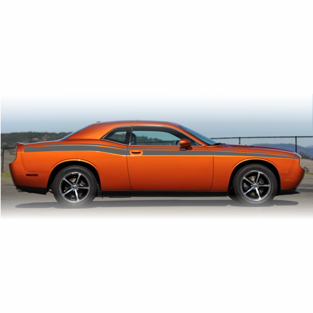 Dodge Racing Side 2008 - 2024 Dodge Challenger Body Side Full Length Racing Stripes ...