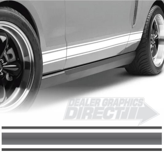 OEM Replacement Mustang Rocker Stripes GT500 GT500KR GT500 Super Snake Designs