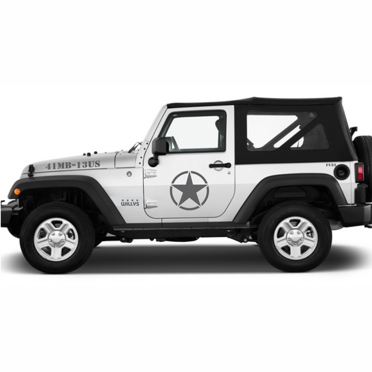 US Army Replica Decal Set for All Years Jeep Wrangler Models