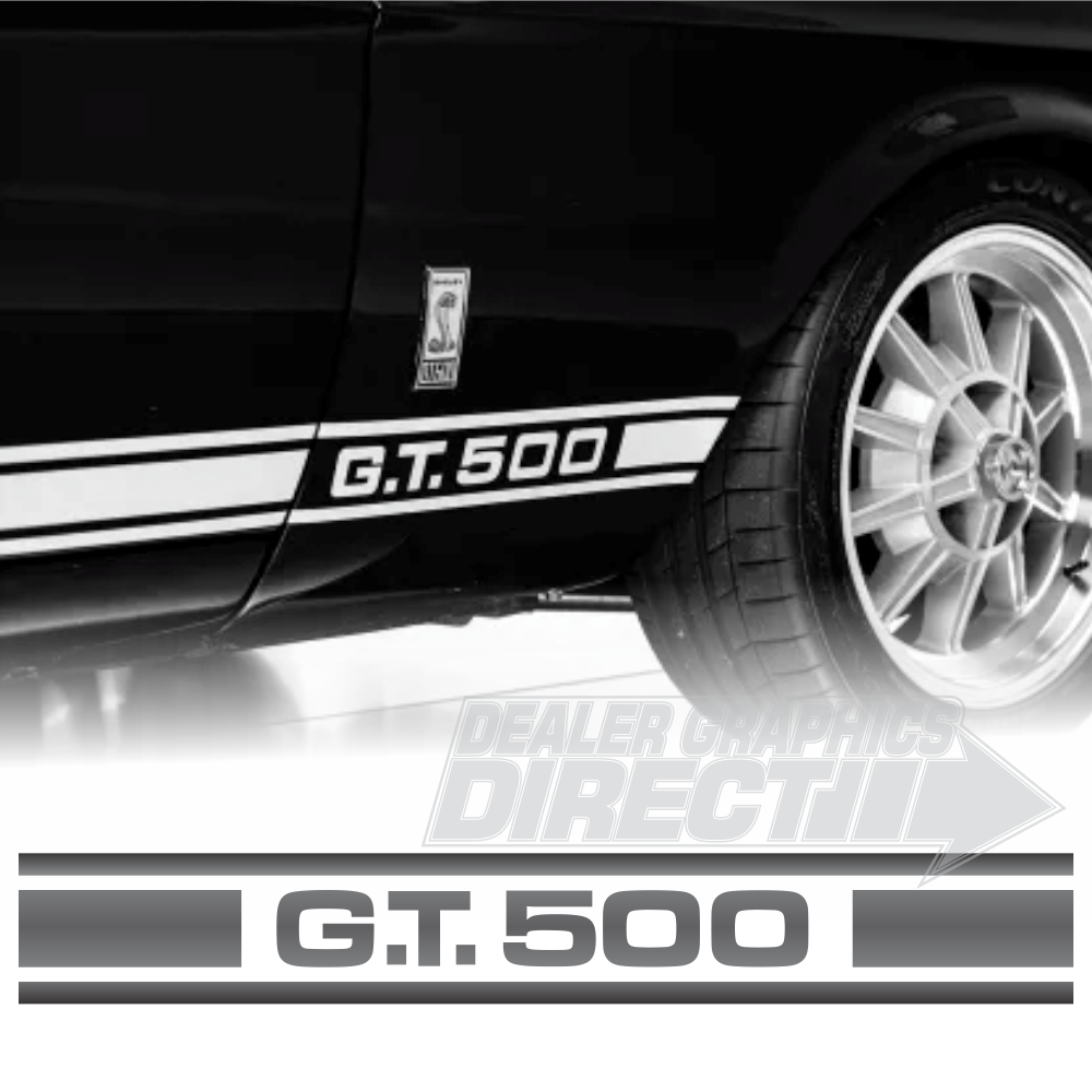 Gt500 Rocker Decals Vintage Ford Mustang 1965 - 2015 OEM Retro Style Rally Rockers – Dealer ...
