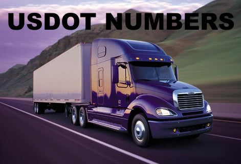 Universal US DOT Numbers Dept of Transportation Lettering Decal Sticker Set