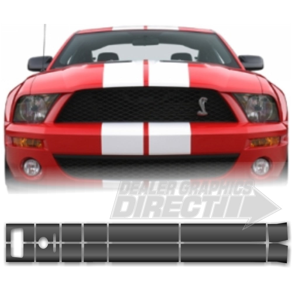 2005 - 2009 FORD MUSTANG DUAL 10" FACTORY STYLE RACING STRIPES
