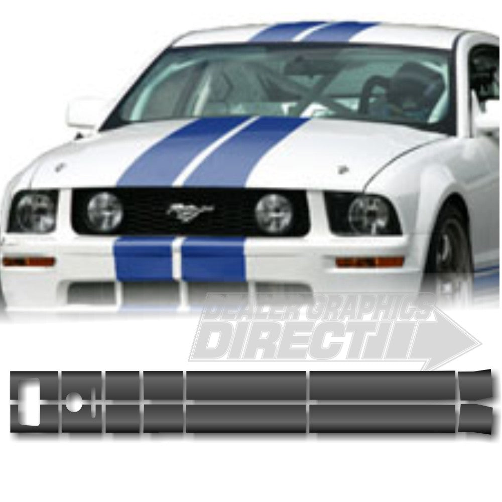 2005 - 2009 FORD MUSTANG DUAL 6" ROUSH STYLE STRIPES QUALITY GRAPHICS