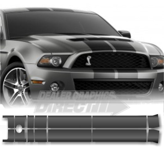 2010 - 2012 FORD MUSTANG DUAL 10" FACTORY STYLE RACING STRIPES