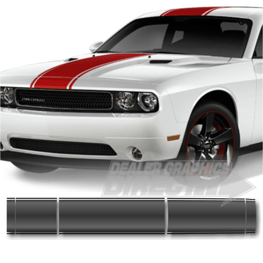 Update Your Dodge Challenger with this hot design. Rallye Redline Style After Market Stripes