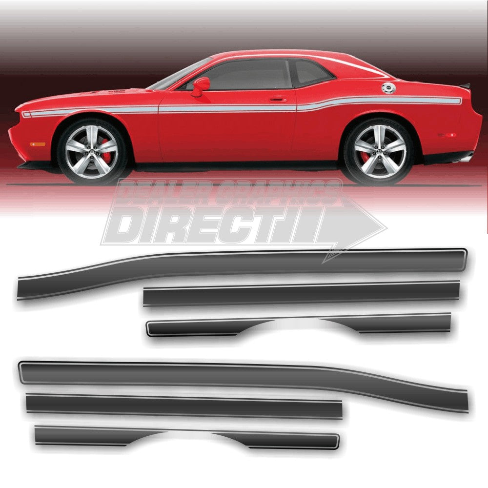 Mopar Racing Pattern 2008 - 2024 Dodge Challenger Retro Mopar Style Body Racing Stripes ...