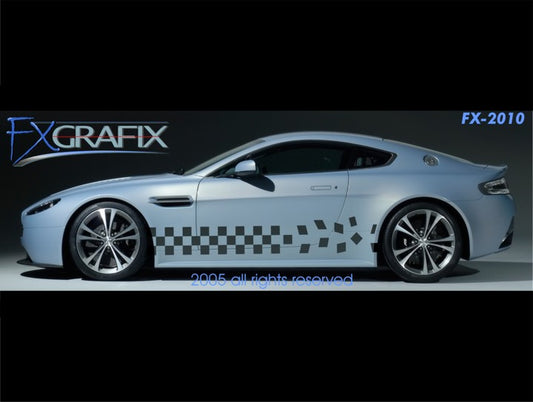 UNIVERSAL ALL MODELS CHECKERED BODY SIDE GRAPHICS DESIGN - FX SERIES